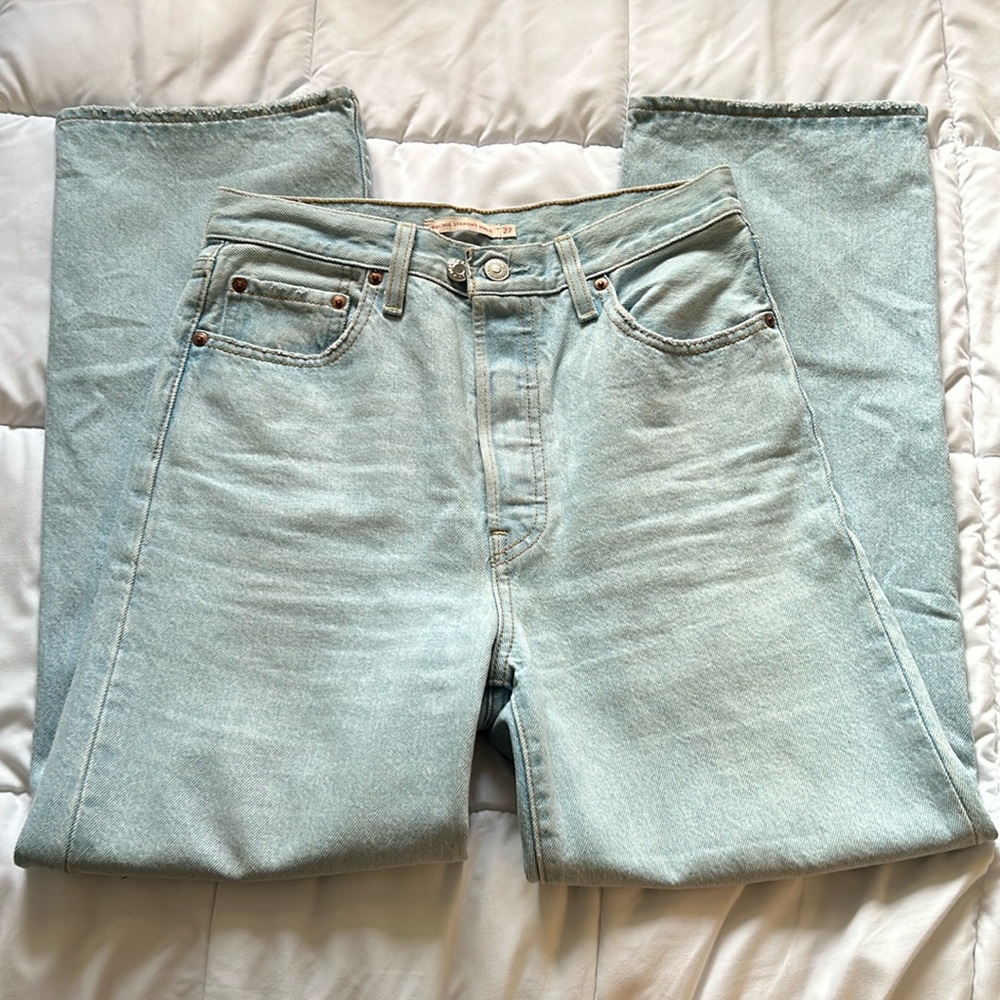 Levi’s ribcage straight ankle jeans